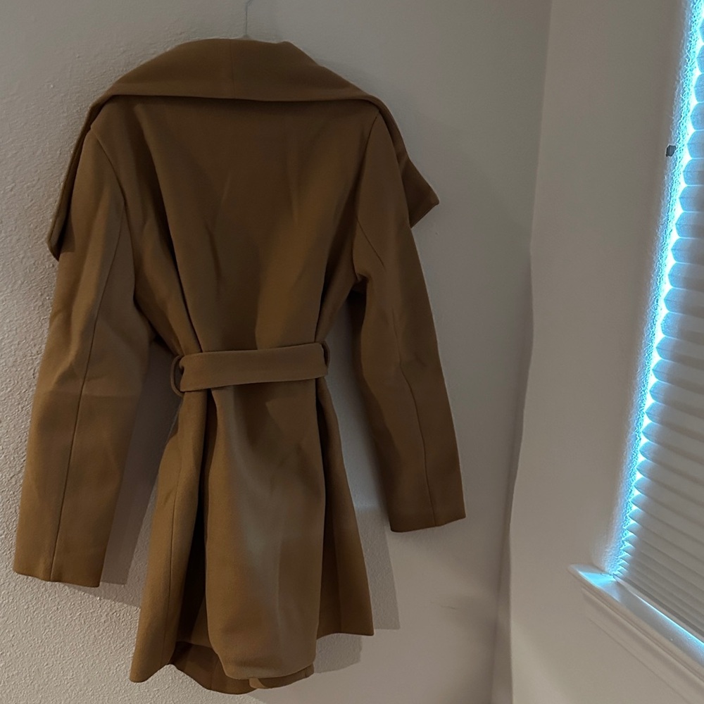 Brown Belted Women's Coat - Picture 3 of 3